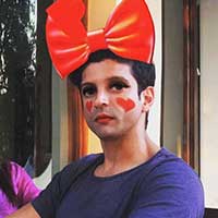 Farhan Akhtar In Red Lipstick